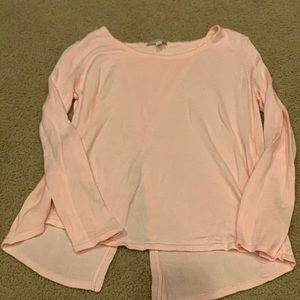 Gianni Bini pink light sweater with open back